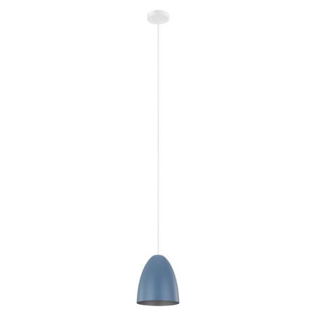 EGLO One Light Pendant W/ Pastel Dark Blue Exterior Finish And Silver Inter 204084A